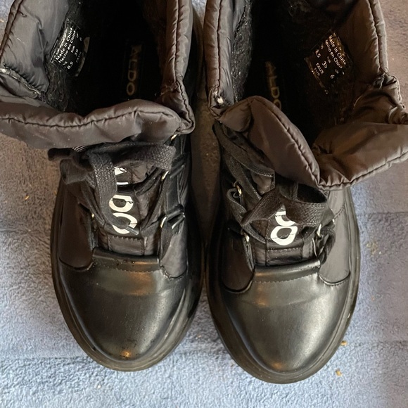 Aldo Black Winter Boots - CADIRACIA - Women Size US 8.5 - Picture 6 of 7